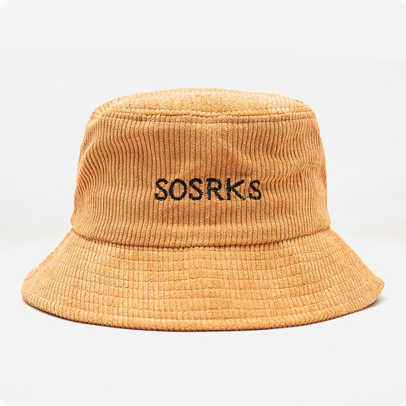 Unisex Bucket Hat Manchester Bokstav Broderad Kontrastfärg Etikett Utomhusmode Värme Bucket Hat
