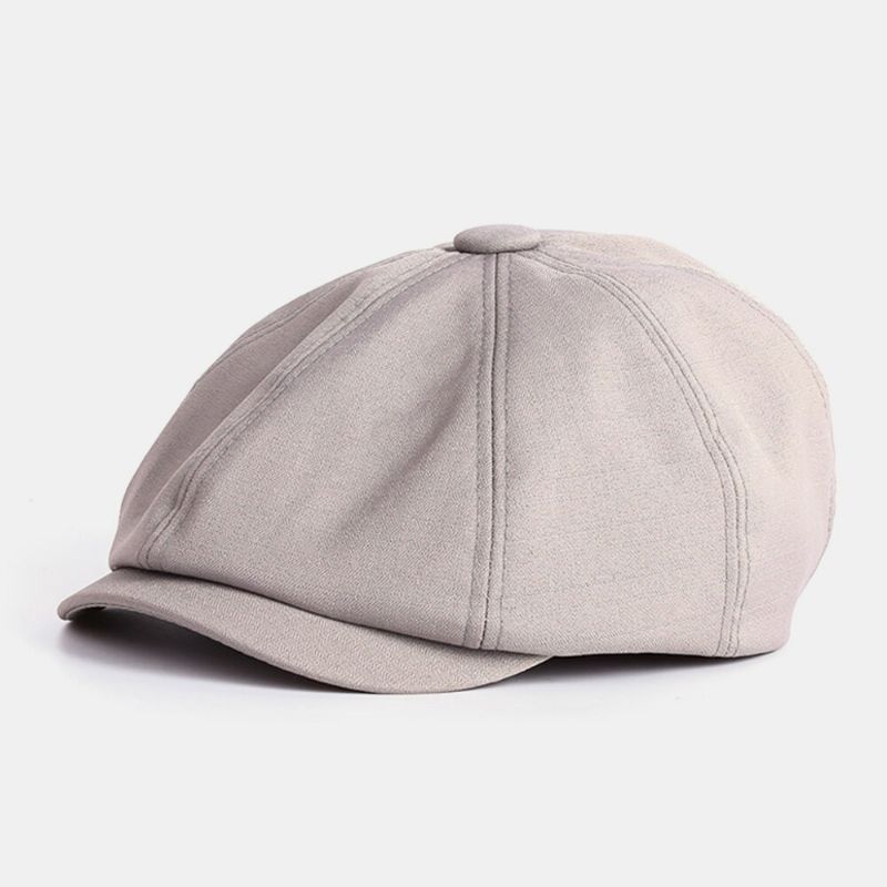 Unisex Enfärgad Brittisk Stil Retro Cowboyhatt Åttakantig Hatt Platt Hatt Målare Baskerhatt Newsboyhatt