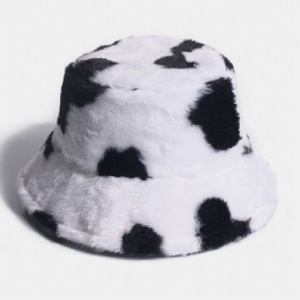 Unisex Kaninhår Varmt Plysch Komönster Utomhus Casual All-match Bucket Hat