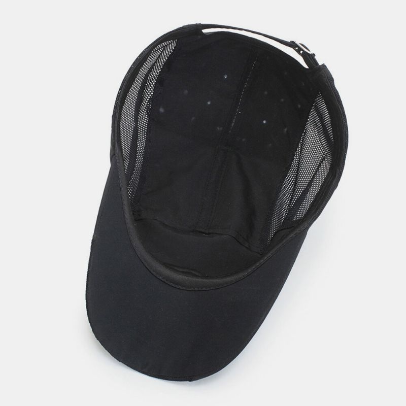 Unisex Mesh Andas Snabbtorkande Enfärgad Solskydd Utomhus Resesolskydd Baseballhatt