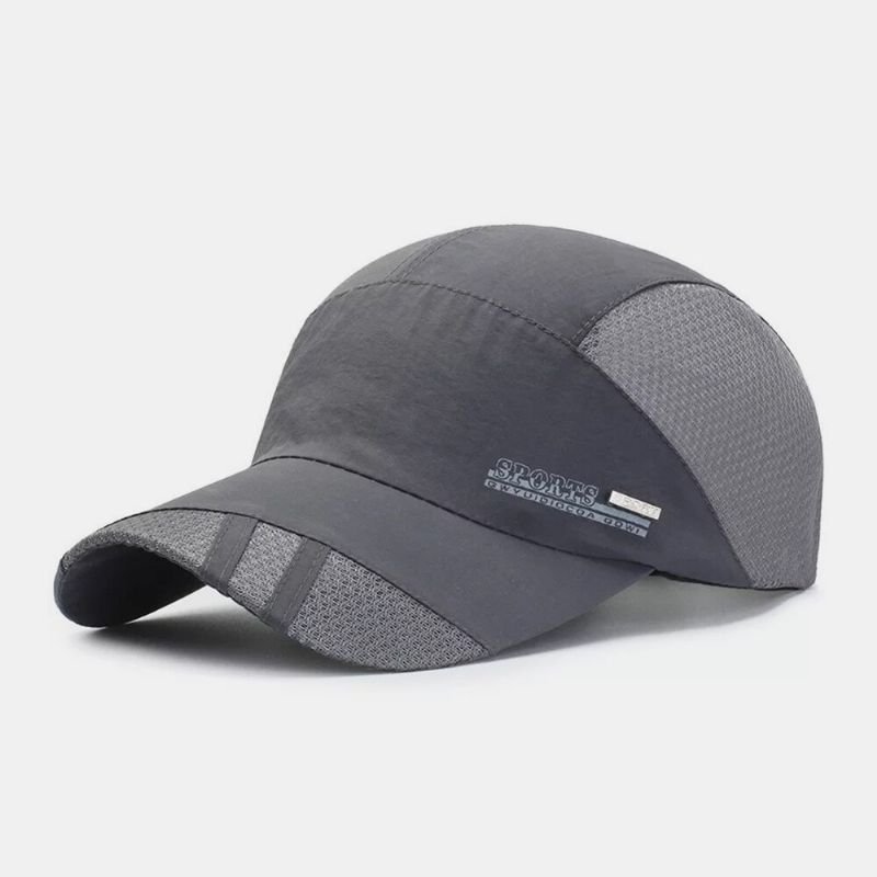 Unisex Mesh Andas Snabbtorkande Enfärgad Solskydd Utomhus Resesolskydd Baseballhatt