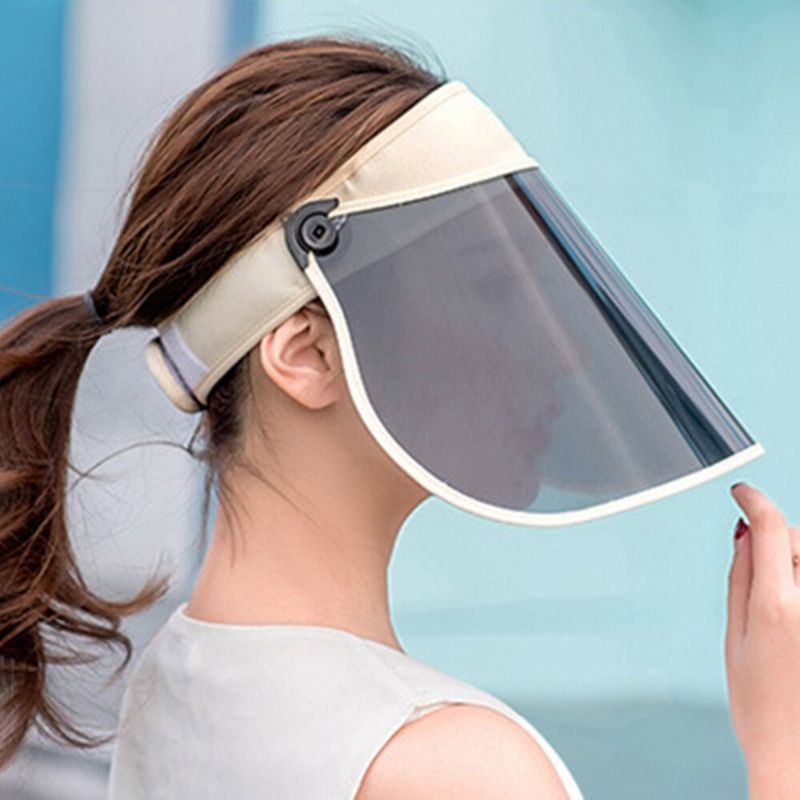 Vattentät Bärbar Hatt Dammtät Keps Anti-uv Stor Brätte Skydd Ansiktshatt Tom Top Hat