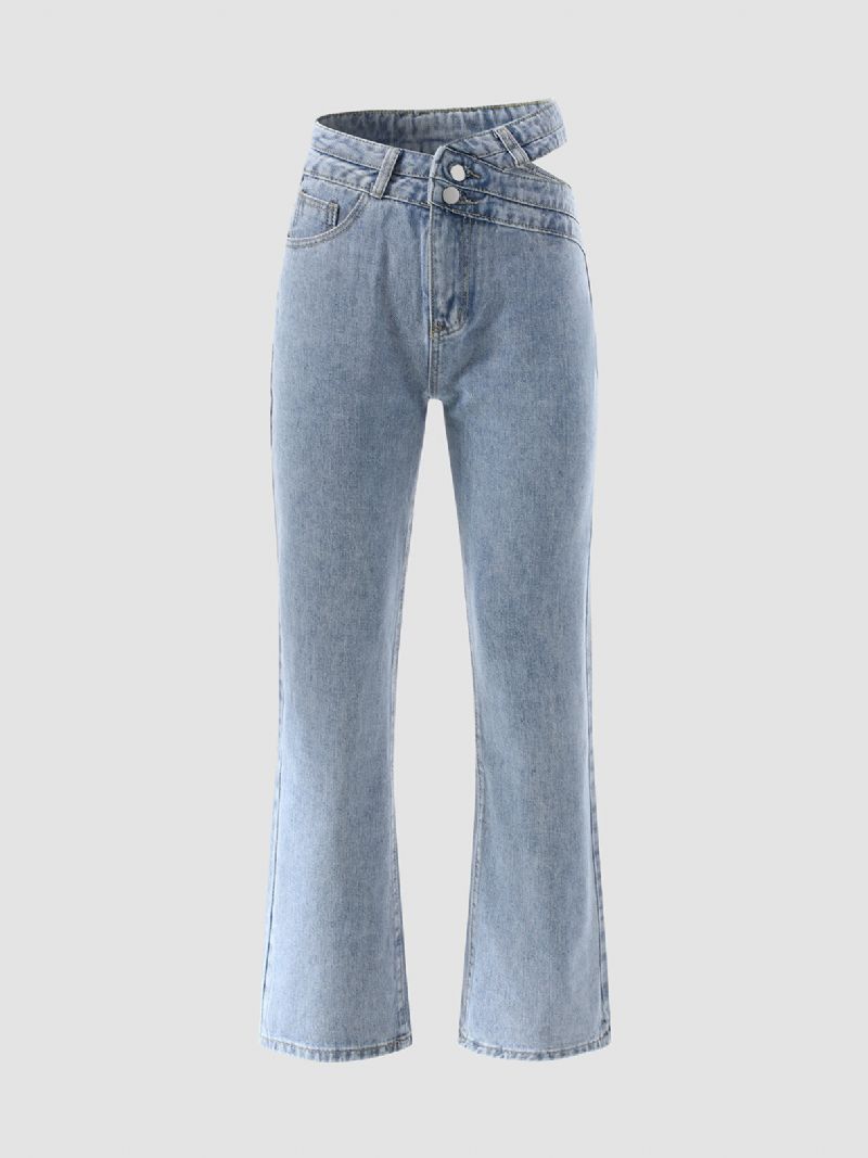 Gedigna Jeans I Bomull Med Ihålig Knapp