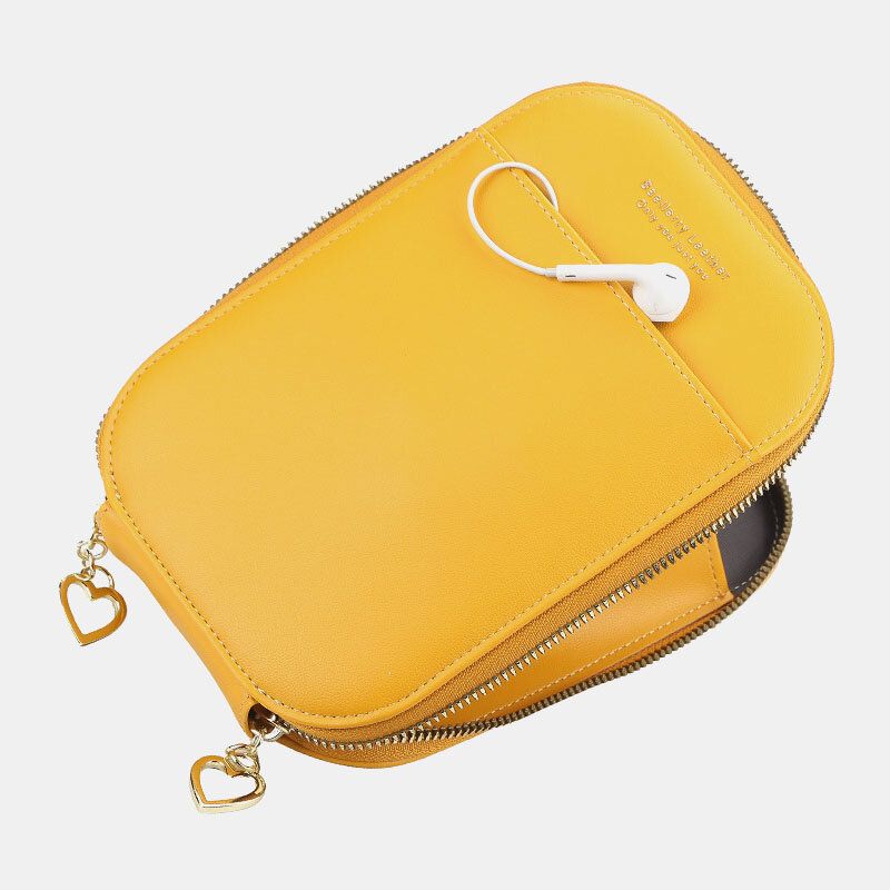 Kvinnor 4 Kortplatser 65 Tums Telefonväska Oval Väska Crossbody Väska