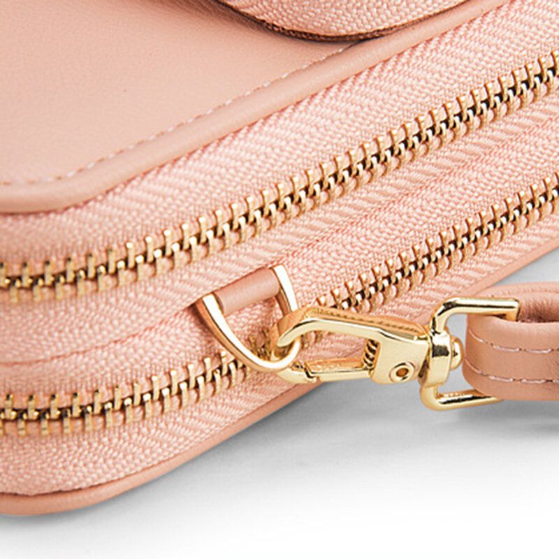 Kvinnor 5 Kortplatser 63 Tums Telefonväska Solid Crossbody-väska