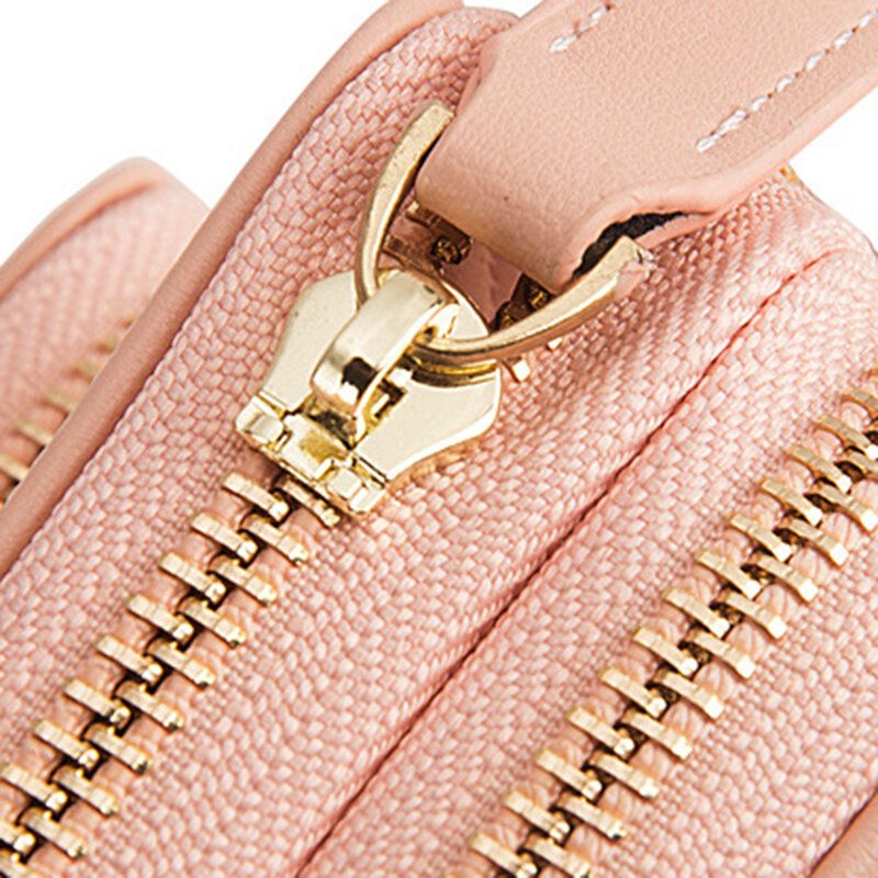 Kvinnor 5 Kortplatser 63 Tums Telefonväska Solid Crossbody-väska