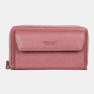 Kvinnor Casual Patchwork 63-tums Telefonväska 6 Kortplatser Crossbody-väska