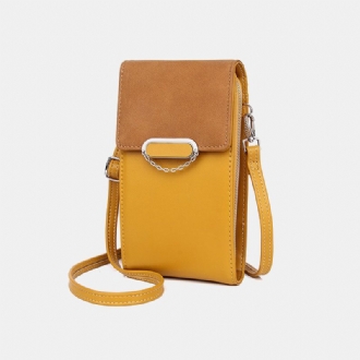 Kvinnor Pu Läder Multi-carry Mode Casual Telefonväska Cross Body Bag