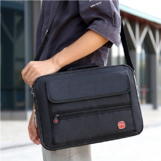 Män Vattentät Slitstyrka Business 156 Tums Laptopväska Med Stor Kapacitet Portfölj Crossbody-väska