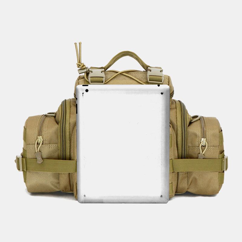 Unisex Nylon Taktisk Kamouflage Utomhusridning Multi-carry Tooling Bag Crossbody Bag Midjeväska