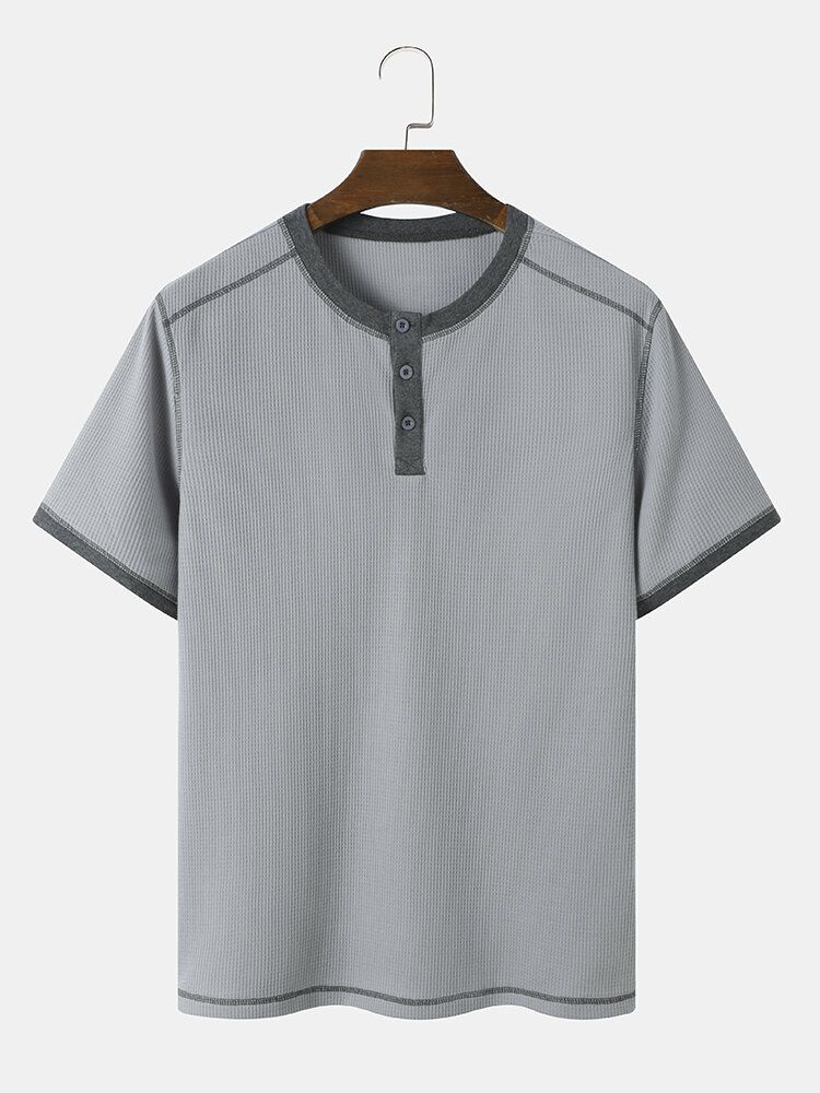 Herr Waffles Texure Hit Trim Kortärmad Fritids T-shirts