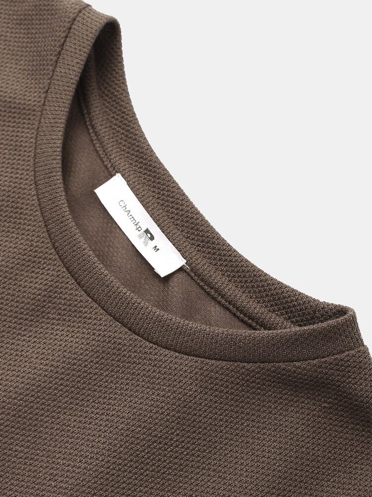 Herrbroderi Tricolor Vines Stickade T-shirts Med Kort Ärmstruktur