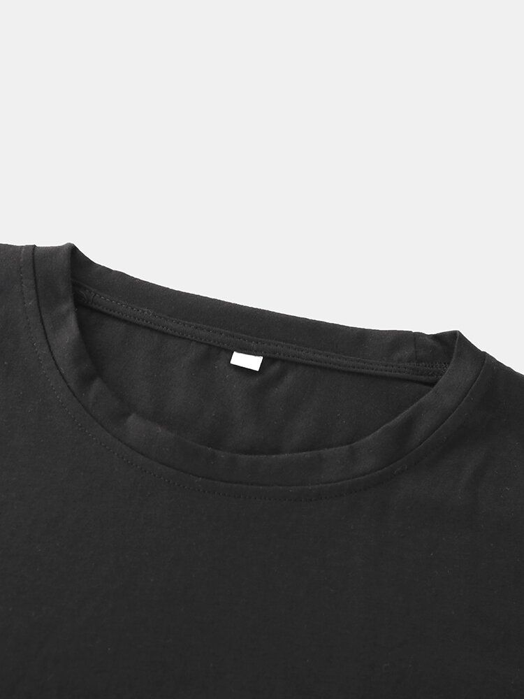 Körsbärstryck Herr I Japansk Stil O-ringad Kortärmad T-shirt