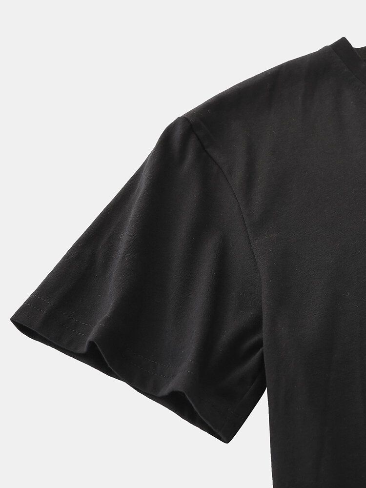Körsbärstryck Herr I Japansk Stil O-ringad Kortärmad T-shirt