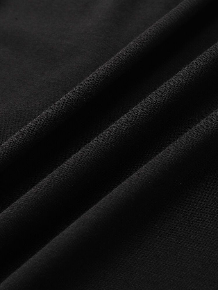 Långärmad Schackbräde För Män False Two Patchwork T-shirt