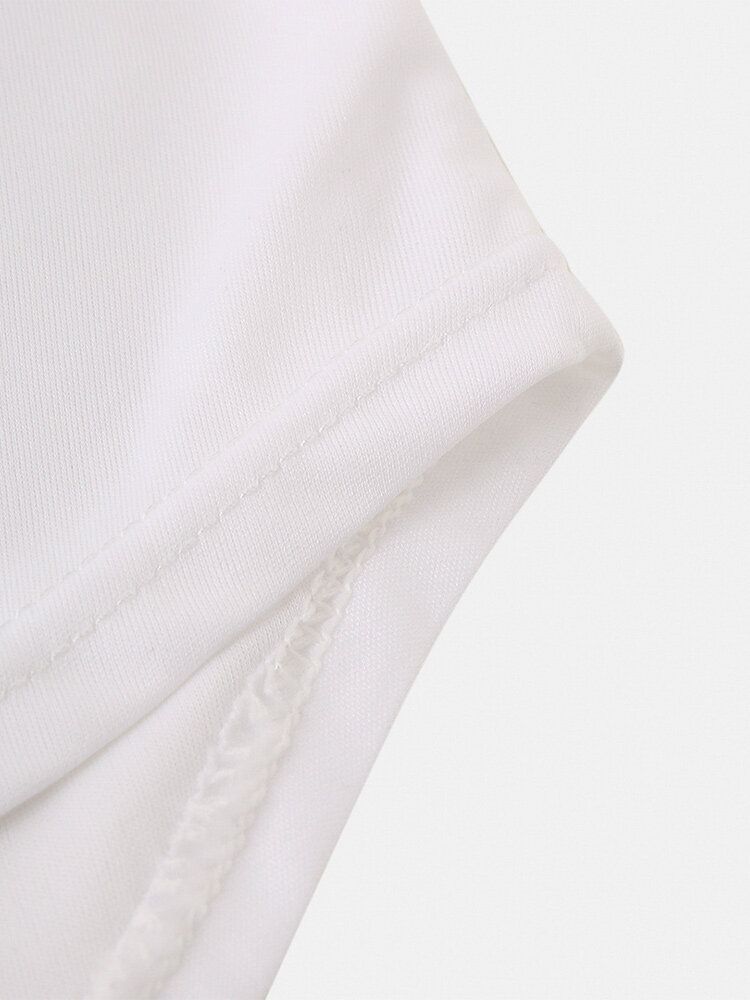 Män Bläck Porträtt Brevtryck Lätt Casual Hög Låg Kortärmad T-shirts