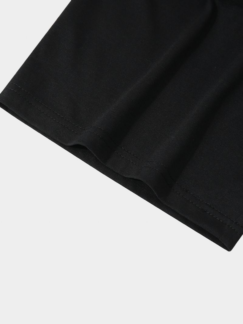 Män Läppar Grafiskt Band Designad Patchwork Crew Neck Street Casual T-shirt