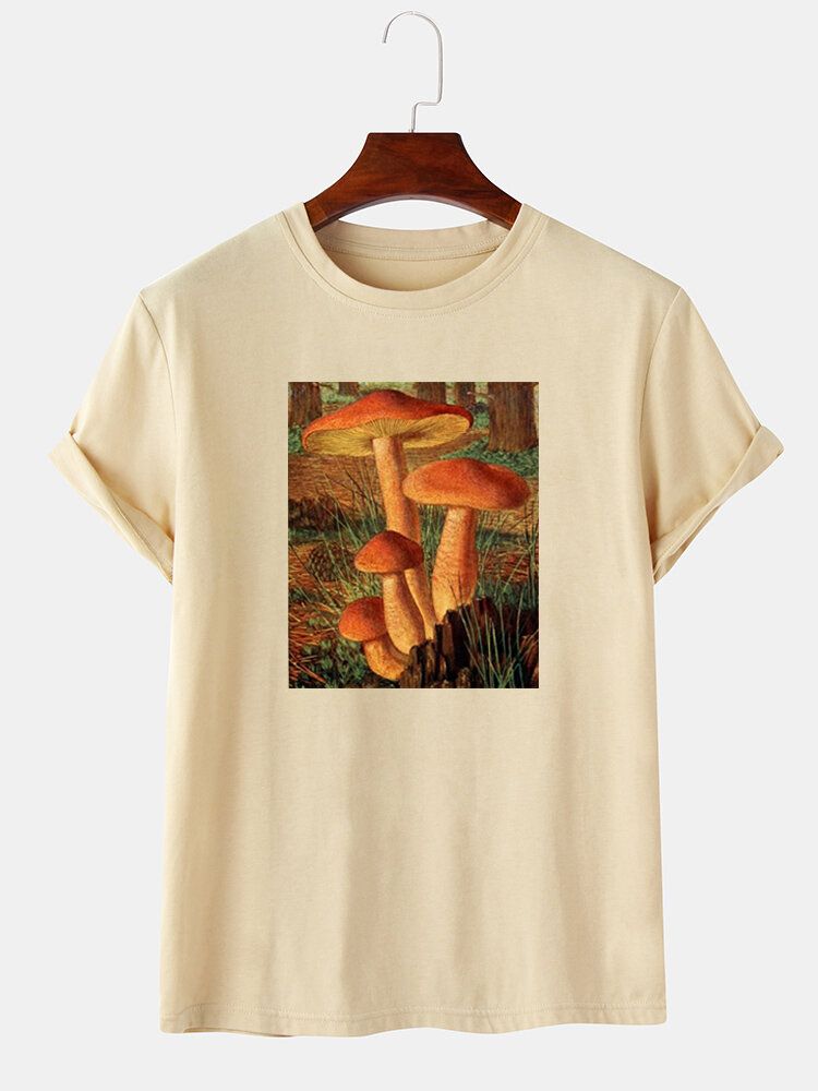 Mushroom Poster Grafiskt Tryck Tunn O-ringad Kortärmad T-shirt