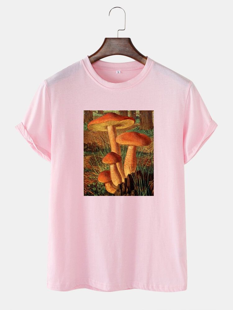 Mushroom Poster Grafiskt Tryck Tunn O-ringad Kortärmad T-shirt