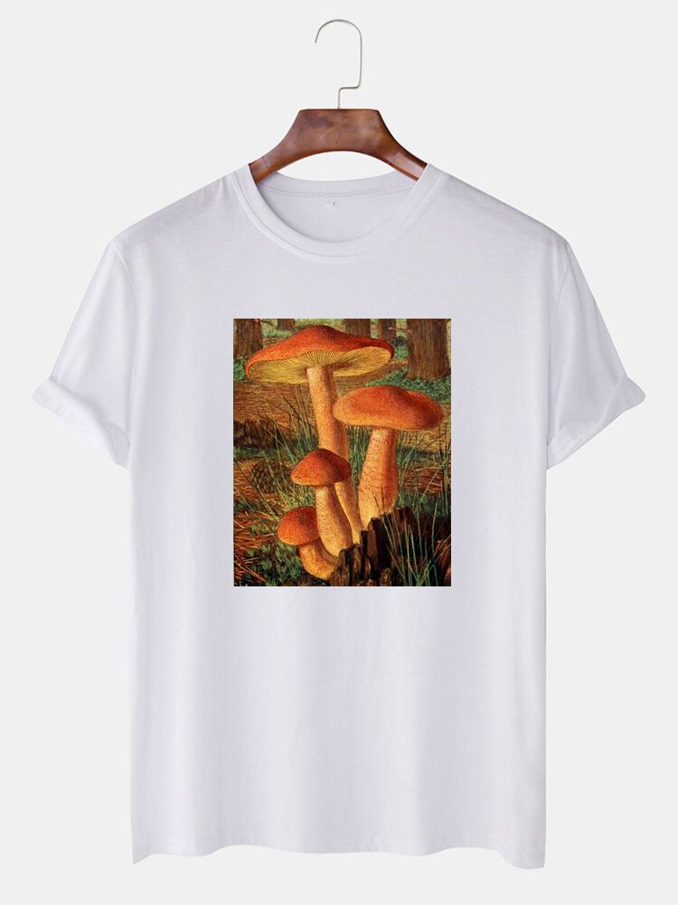 Mushroom Poster Grafiskt Tryck Tunn O-ringad Kortärmad T-shirt