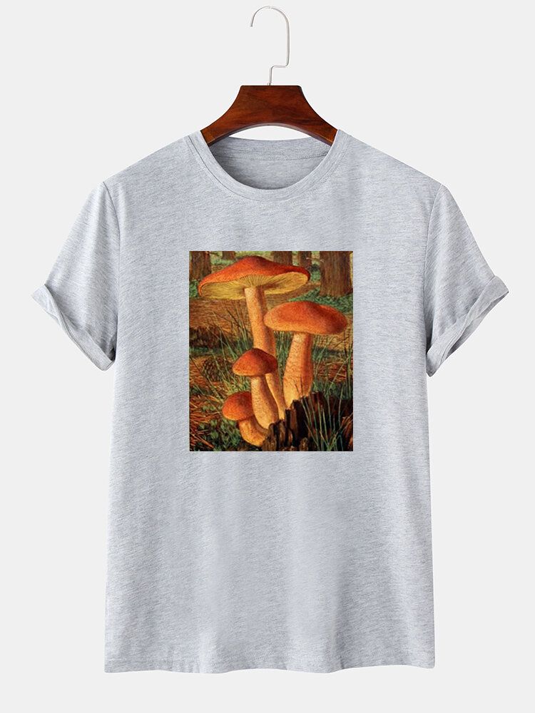 Mushroom Poster Grafiskt Tryck Tunn O-ringad Kortärmad T-shirt