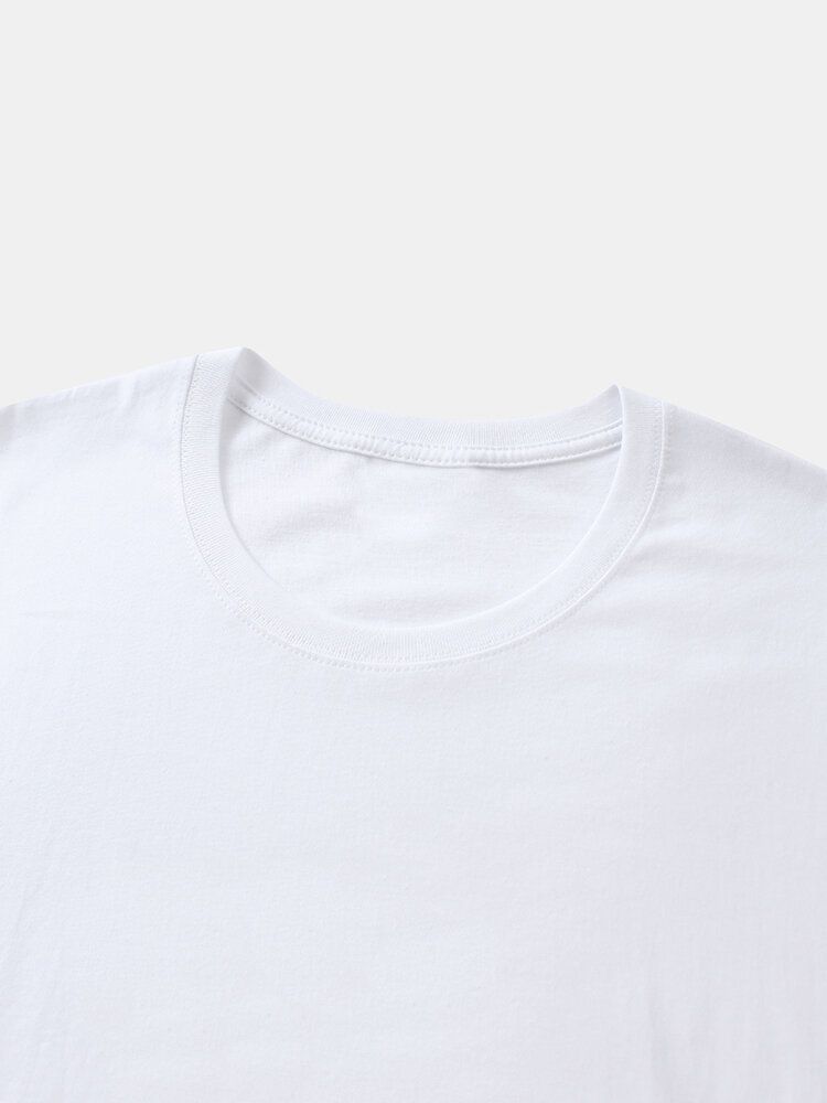 Söt Tecknad Panda För Män Tryckt 00% Bomull Kortärmade T-shirts