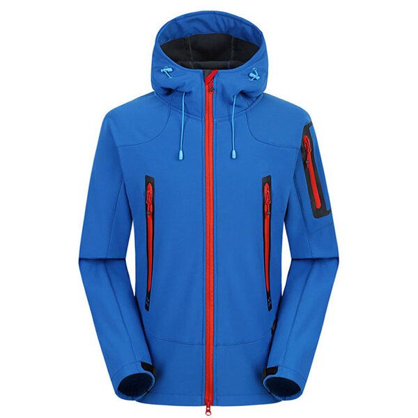 Vattentät Vindtät Fleece Soft Shell Outdoor Jacka