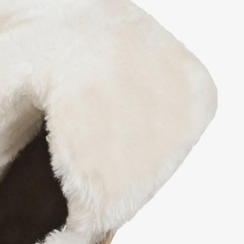 Dam Plus Size Mocka Plyschfoder Varm Rund Tå Vinter Ankel Snow Boots