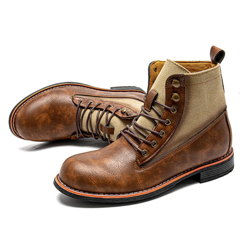Herr Retro Casual Non Halk Splicing Business Short Boots