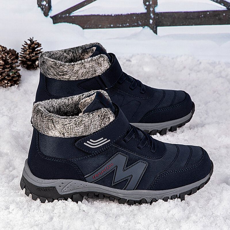 Herrsoffa Andas Halkfri Thicken Plus Velvet Värme Casual Vandringsstövlar Snöskor