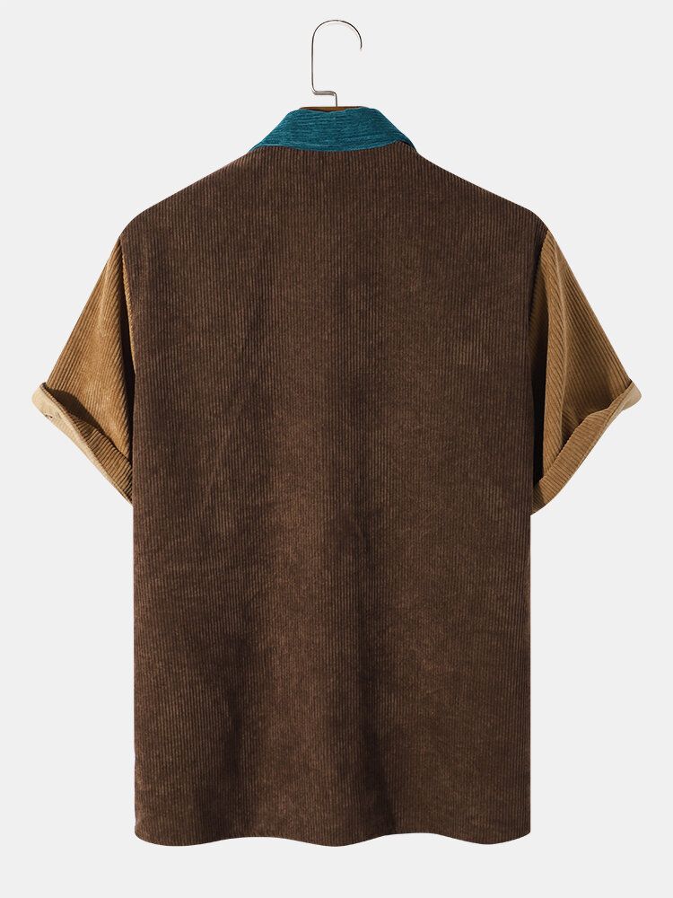 Herr Color Block Manchester Pocket Casual Shirts