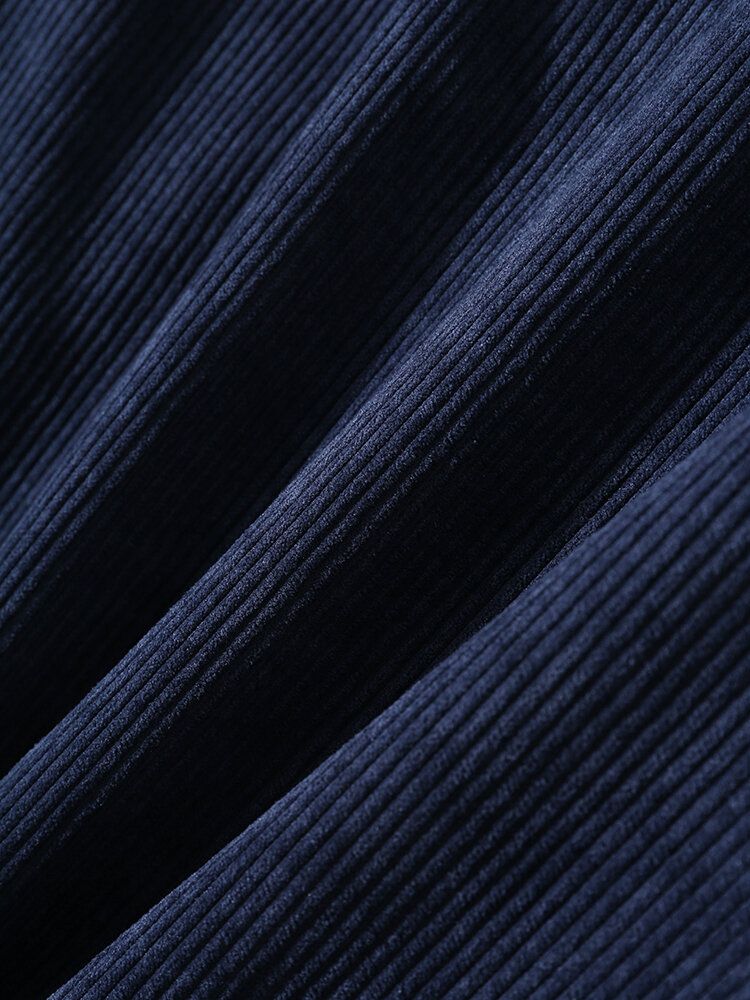 Herr Manchester Grandad Collar Casual Långärmade Skjortor