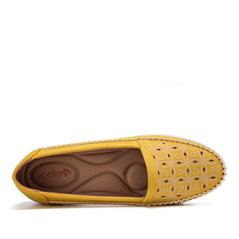 Kvinnor Hollow Comfy Massage Mjuk Sula Casual Slip On Falts