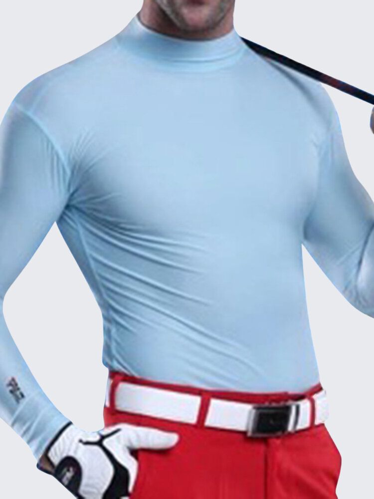Golfskjortor Med O-ringad Enfärgad Herr