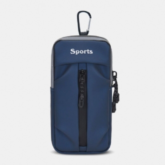 Män Casual Vattentät Dacron Air Permeability 66 Tums Telefonväska Midjeväska Crossbody-väska Axelväska