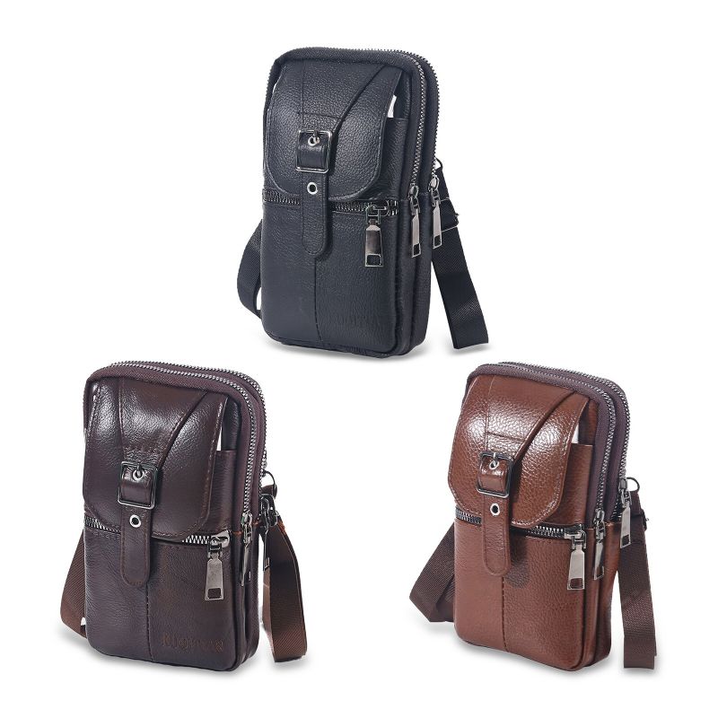 Vintage Midjeväska För Män För Män Bärbar Utomhussport Mobiltelefon Bältesväska Cross Body Bag