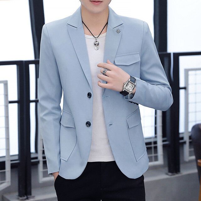 Jackor Med Designtryck För Män Casual Slim Fit Suit Blazers