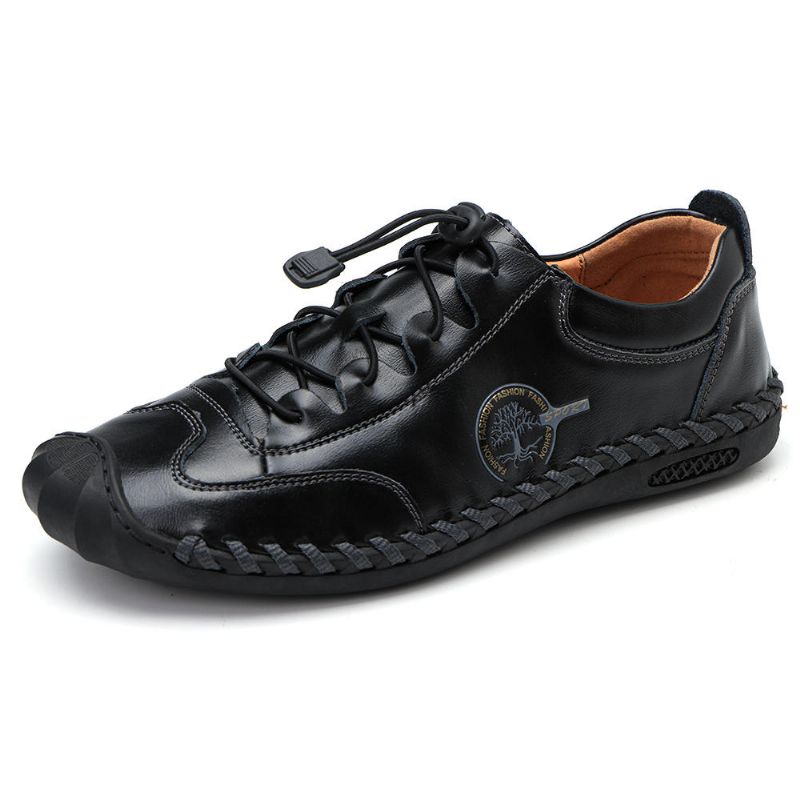 Män Handsömmar Halkfri Mjuk Sula Casual Läder Oxfords