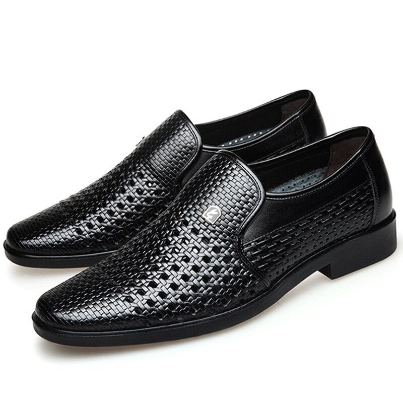 Män Microfiber Läder Hål Halkfritt Ventilerande Business Casual Formell Skor