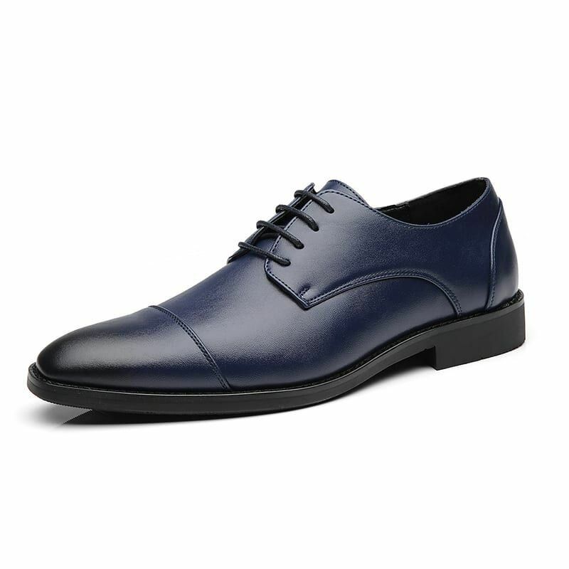 Män Microfiber Läder Klänning Sko Casual Business Oxfords