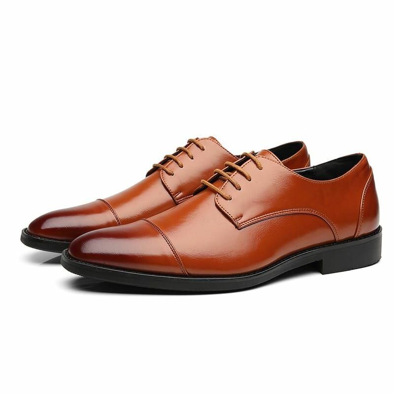 Män Microfiber Läder Klänning Sko Casual Business Oxfords