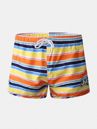 Soprt Herr Färgglada Stripe Dragsko Badbyxor
