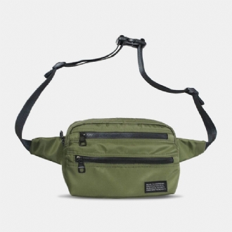 Herr Nylon Lättvikt Casual Vattentät Slitstark Bröstväska Crossbody Bag Axelväska