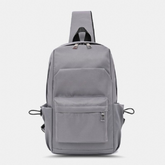 Herr Oxford Bröstväska Med Stor Kapacitet Multifickor Crossbody-väska Axelväska