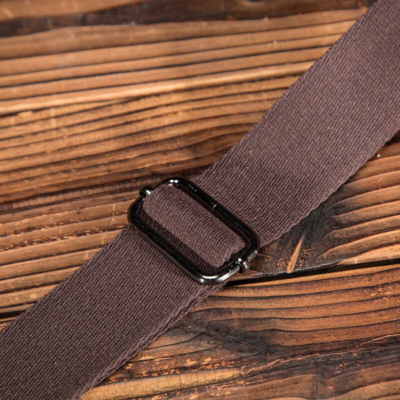 Män Äkta Läder Retro 9 Tums Flerfickor Med Stor Kapacitet Vattentät Telefon Bröstväskor Crossbody Väska
