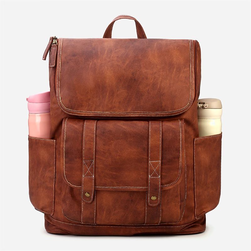 Herr Vintage Multi-pocket Anti-stöld 156 Tums Bärbar Ryggsäck
