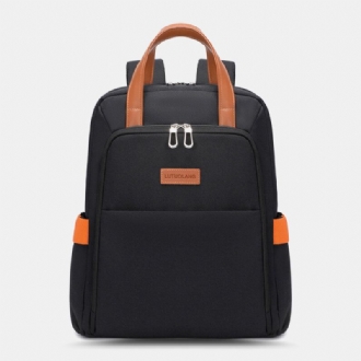 Kvinnor Oxford Multi-pocket Hidden Axelrem Design Ryggsäck Vattentät Slitstark 14 Tums Bärbar Datorväska