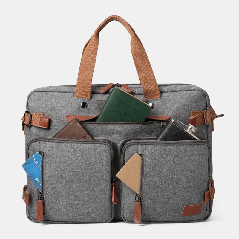 Män Casual Multicarry Stor Kapacitet 156/17 Tums Bärbar Datorväska Ryggsäck Crossbody-väska Med Flera Fickor
