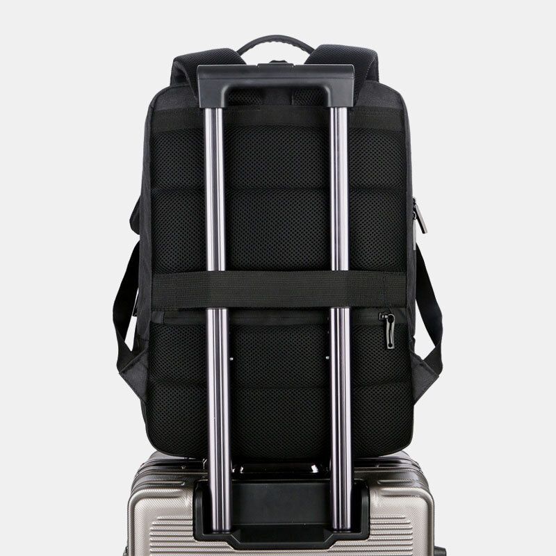 Män Stor Kapacitet Vattentät Usb-laddning 156 Tums Bärbar Datorväska Business Outdoor Ryggsäck